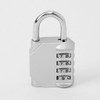 Simple 4-Digit Combination Padlock Silver 2ea