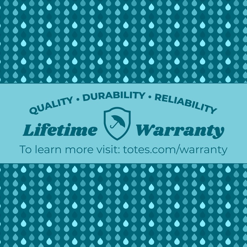 Totes Auto Open/Close Compact Umbrella with Printed Under Canopy