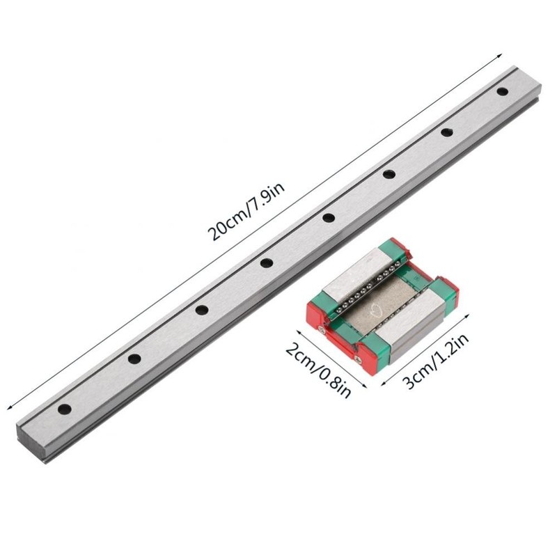 Akozon Linear Guide Rail 1 Piece LML12B Miniature Linear Guide