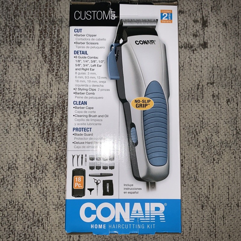 Conair NIB Conair 18 Pc Custom Cut Home Haircutting Kit
