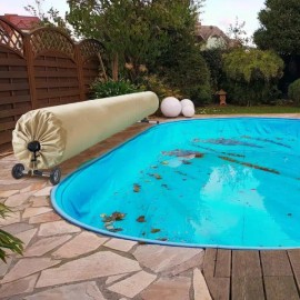 태양광 담요 커버 수영장 릴 솔라 보호 16피트 풀 보호대 지상 및 지하 수영장용 [22ft] Solar Blanket Cover for Pool Reel Solar Protection 16ft Pool Cover for Above Ground and In-Ground Pools [22ft]