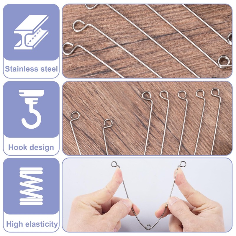 VARMDUKKE 4pcs Recessed Light Fixtures Spring Clips, 4.64 Inch Half