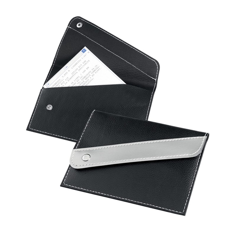 Pubblimania Faux Leather Document Wallet with Button Closure, Ideal for