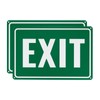 M METERXITY 2-Pack Exit Sign 12x8 Inch Aluminum Reflective Enter