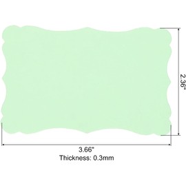 PATIKIL 3.7"x2.4" Tarjetas de Visita en Blanco de Papel Paquete de 200 Tarjetas Pequeñas de Índice para Palabras Notas Etiquetas de Papel Mini para Regalos DIY Color Verde Claro