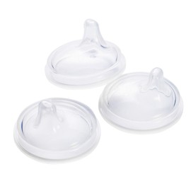 Boon Nursh Silicone Sippy Cup Lid - Convertible Transitional Sippy Spouts for Nursh Baby Bottles - Sippy Cup Lids for Babies - Baby Feeding Supplies -