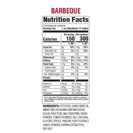 Hal's New York Kettle Cooked Gluten Free Barbeque BBQ Flavored Potato Chip Crisps, 2 Oz (Pack of 6)