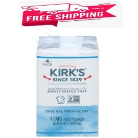 Kirk's Original Fresh Scent Gentle Castile Soap 4 Ct Pack