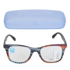 Multifocus Reading Eyeglasses Square Progressive Anti Blue Vintage Multifocus Reading Glasses +250