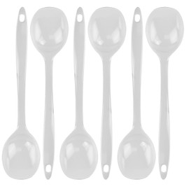 Reston Lloyd 05306M Calypso Basics 100% Melamine, Spoon, White (Pack of 6)