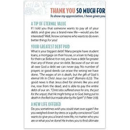 Thank You (Tip Tract) - Packet of 100 - NKJV - No ImprintingF
