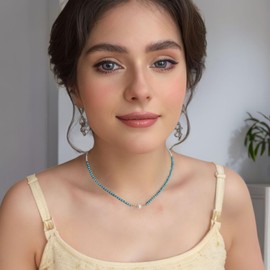 Beaded Necklaces For Women Pearl Choker Necklaces For Women Colorful Pearl Necklace Dainty Pearl Necklaces For women Boho Trendy Bead Necklaces For women/Sister/Mom/Friends