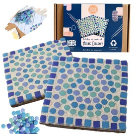 Crafty You Crafty Me - Mosaic Coaster Craft Kits for Adults, Arts and Crafts Gifts for Women and Men, Suitable for Beginners, Made in UK
