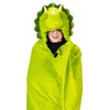 Animal Hooded Blanket Kids 130 x 100 cm - Dino