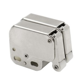 POFET Set of 6 Spring Loaded Locking Cabinets Stainless Steel Latches Door Snapper Latches Push Locks Door Spring Latch Mini for Cabinet Doors with Screws