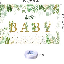 Gender Reveal Backdrop Decorations Baby Shower Banner Hello Baby Photo Background for Home Outdoor Indoor Boy or Girl Gender Reveal Party Decorations Supplies 70.8 x 47.2 Inch