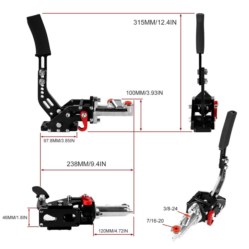 GSTP Universal Racing Hydraulic Handbrake Drift E-Brake Handle Parking Emergency