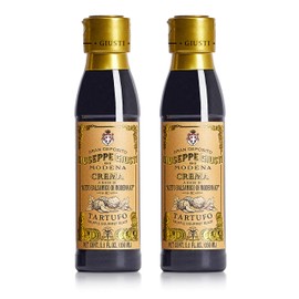 Giusti Truffle Balsamic Glaze Condiment, Gourmet Vinegar Reduction with Black Truffle - Rich & Velvety Drizzle for Meats, Cheese & Salads Based on Balsamic Vinegar of Modena - 5.07 fl oz - Pack of 2
