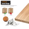 Ravinte 30 Pack (15 Pairs) 1/2" Overlay Cabinet Hinges, Self-Closing