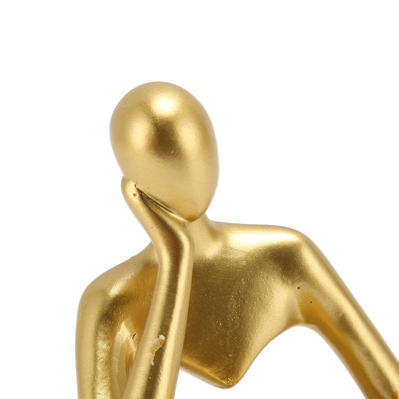 Thinker Sitting Figure, Good Decoration Fine Workmanship Resin Abstract Statue