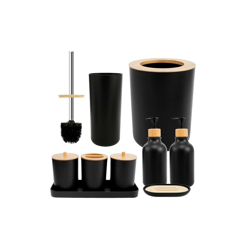 Juego de Accesorios de Baño de 8 Piezas Estilo Moderno