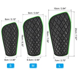 PATIKIL Soccer Shin Guards, Size S EVA Cushion Protection Sport Protective Pad for Youth Adult, Green