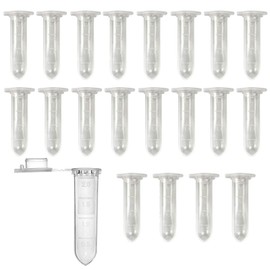 HUAZIZ Pack of 150 Micro Centrifuge Tubes, Reaction Vessels, 2 ml, Transparent, Plastic Centrifuge Test Tubes, Reaction Vial Sample Storage Vial with Snap Cap, Round Base
