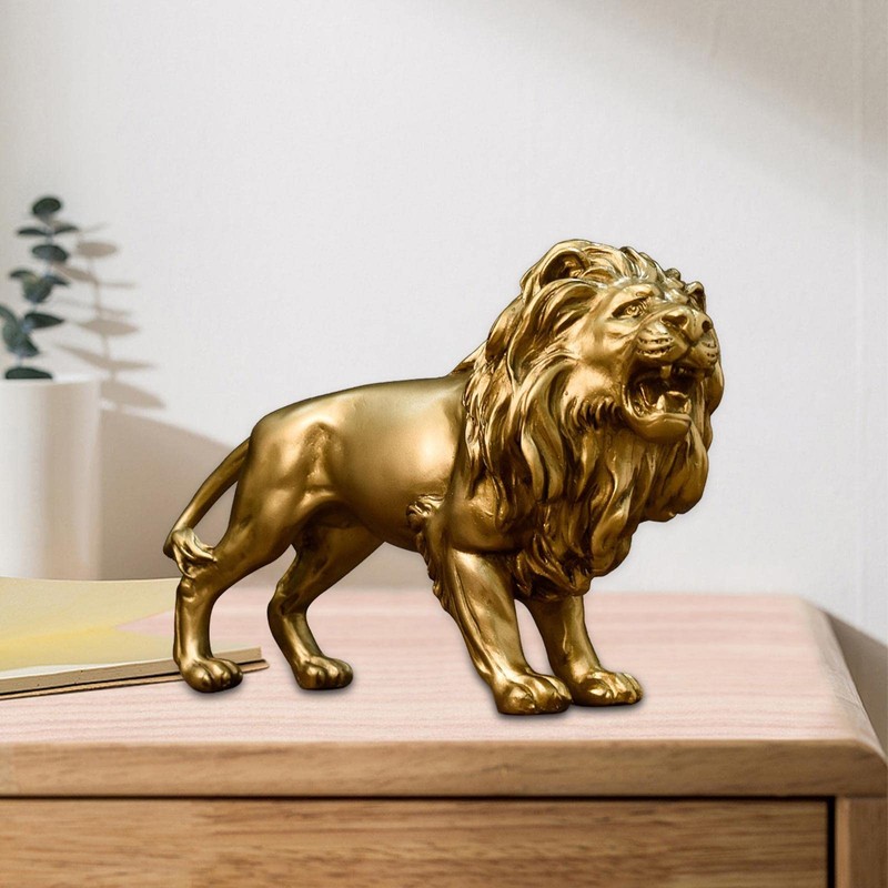 Baoblaze Modern Lion Figurine Resin Statue Home Decor Tabletop for