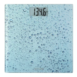 Taylor Digital Scales for Body Weight, Highly Accurate 400 LB Capacity, Auto On and Off Scale, 11.8 x 11.8 Inches, Water Drop Blue