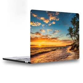 Case Cover Compatible with MacBook Air 13.6 inch 2022 Release A2681 M2 Chip with Liquid Retina Display, Plastic Hard Laptop Shell Snap on Cover for 13.6" MacBook Air M2, Sunset & Beach