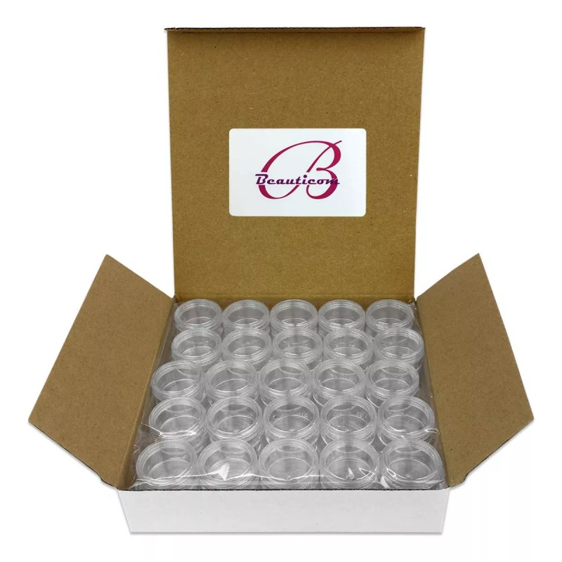 Brand: Beauticom Contenedor Envase Vacio Balsamo 50 Piezas 5gr Transparente
