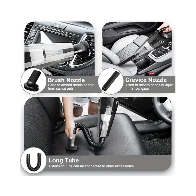 Powerful Car Vacuum Cleaner, Portable Wet & Dry Handheld Strong