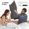 J.Din 100% Egyptian Cotton Charcoal Grey 4 Pack Pillow Cases