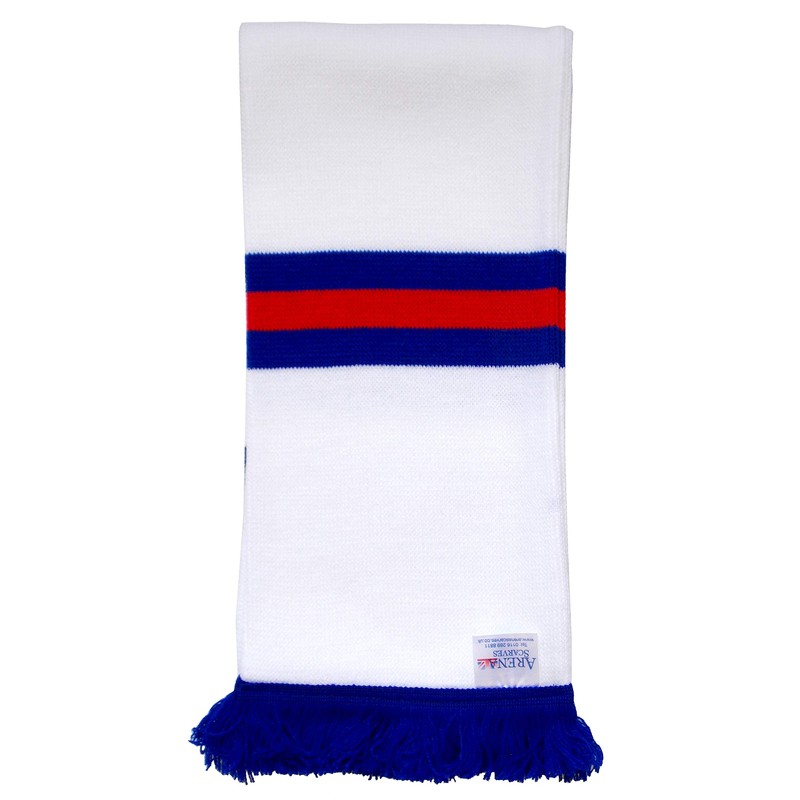 Arena Scarves Rangers Supporters Striped scarf in Away Colours White/Royal/Red