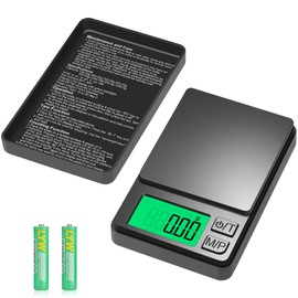 Digital Pocket Scale 1000g x 0.01g, Diyife Portable Precision Gram Scale Jewelry Scale with Protective Cover, Auto-Off, Backlit LCD, 7 Units Tare, for Food, Kitchen, Coffee, Battery Included