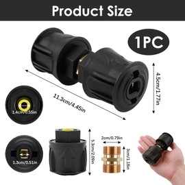 CKDSA 2 Pack High-Pressure Washer M22 14mm Quick Connect Adapters for Karcher K2 K3 K4 K5 K6 K7 Gun and Power Washer Hose Attachment Female Fittings Leak-Proof Quick Release Coupler Extension