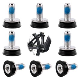 8PCS Bike Bolts M8 Bottom Bracket Screws M8x18mm Inner Hexagon Threaded Waterproof Sandproof Bicycle Crank Curve Bolt Screw for Road Mountain Bike Square Cranksets Bottom Brackets