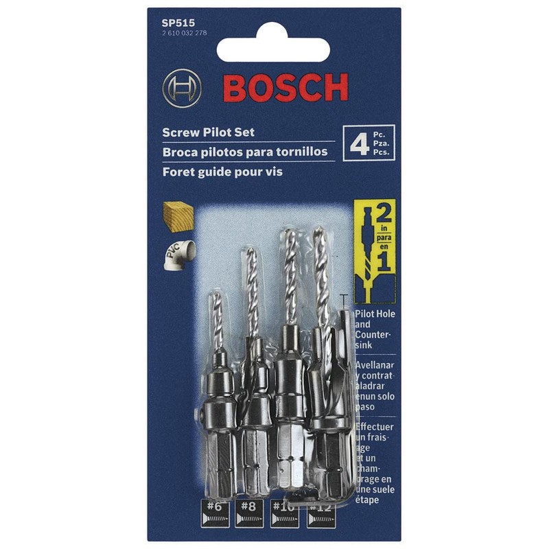 BOSCH SP515 5 Piece Hex Shank Countersink Drill Bit Set