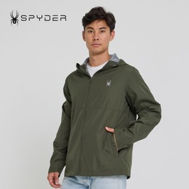 Spyder Packable Rain Jacket Men – Waterproof Windbreaker with Hood, Lightweight Rain Coat Slicker, Travel, Golf, Fishing