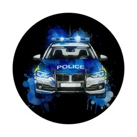 Police Car Magnet with Bottle Opener Round Police Patrol Car Signal Light Blue Light Emergency Vehicle Car Emergency Safety in Magnet Design
