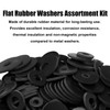220 Pcs Flat Rubber Washers Assortment Kit,Black Rubber Flat Washer