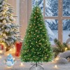 Pre-Lit Realistic Green Spruce Artificial Holiday Christmas Tree and Stand