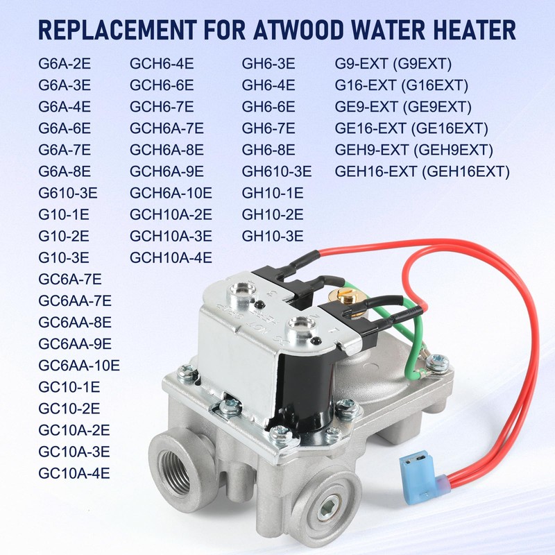 RUIANOMG 93844 RV Water Heater Solenoid Gas Valve Replacement For