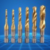 Aeloa Drill Bits-6pcs Metric Thread M3-M10 Titanium Coated HSS Drill