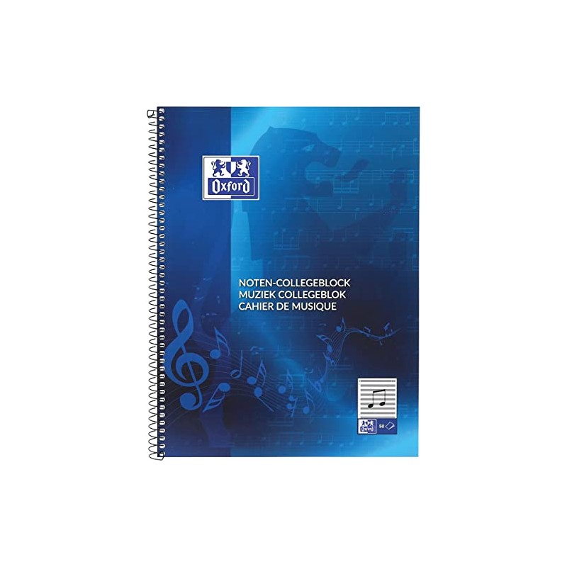 Oxford 384405014/100050345 Notepad DIN A4+, Line Style 14, 50 Sheets