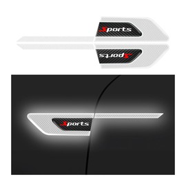 Mandark Reflective Car Stickers, 2PCS Vehicle Rearview Mirror Warning Protector for Safety Driving, Anti-Scratch Reflection Protection Decals, Universal Automotive Exterior Accessories (White)
