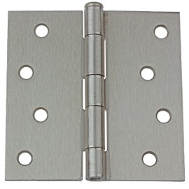 GlideRite Hardware 4000-SN-21 Satin Nickel Finish 4 inch Steel Door Hinges Square Corners 21 Pack