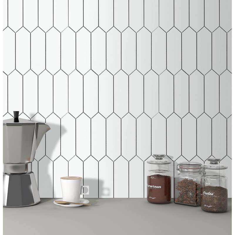 SUNWINGS Backsplash for Kitchen Peel and Stick, Stone Composite Self
