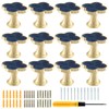 Cionyce 12 Pack Clover Cabinet Knobs Zinc Alloy Single Hole