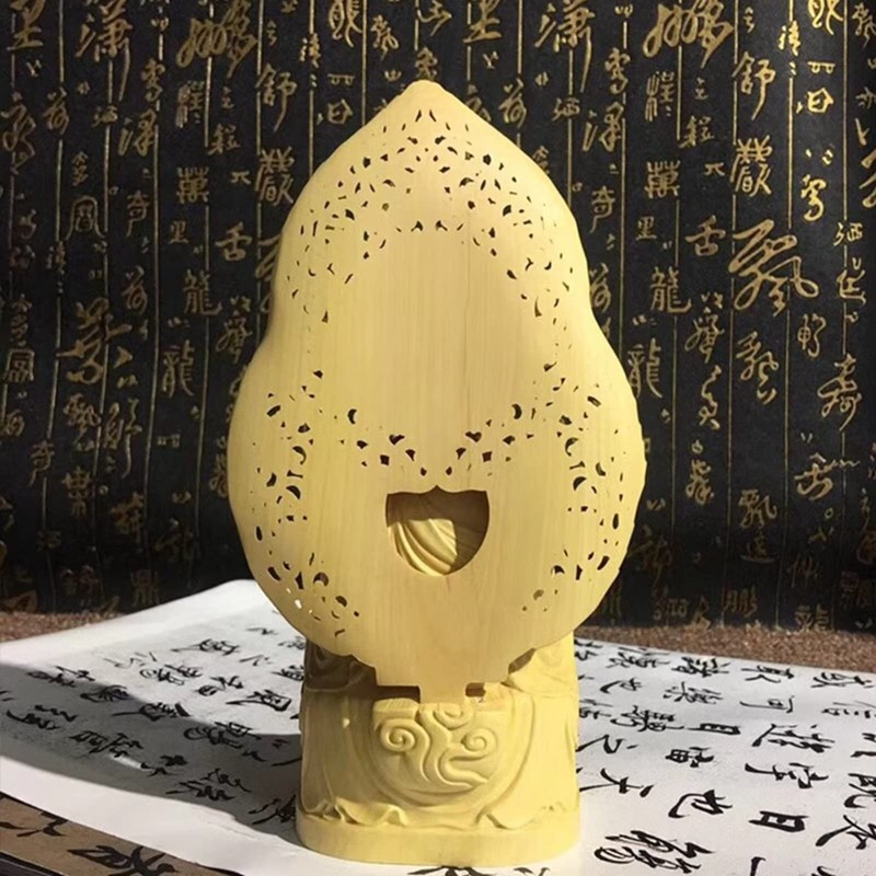 xiledu Meditating Amitabha Buddha Statue,Solid Wood Buddha Figurines Zen Decor,Small